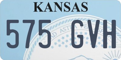 KS license plate 575GVH
