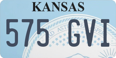 KS license plate 575GVI