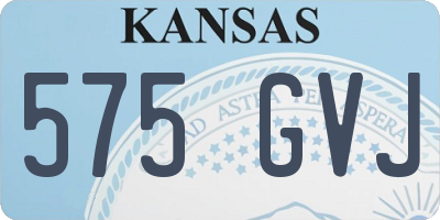 KS license plate 575GVJ