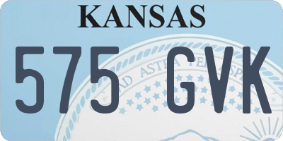KS license plate 575GVK