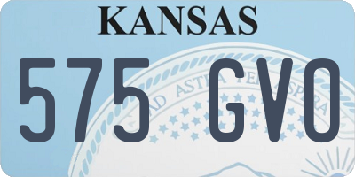 KS license plate 575GVO
