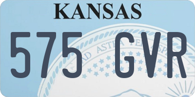 KS license plate 575GVR