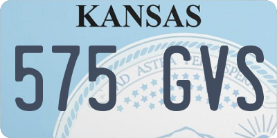 KS license plate 575GVS