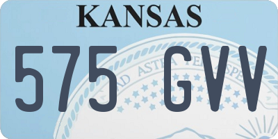 KS license plate 575GVV