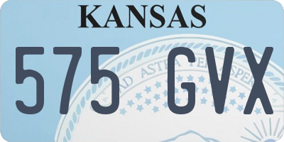 KS license plate 575GVX