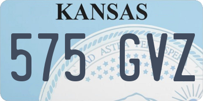 KS license plate 575GVZ