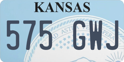KS license plate 575GWJ