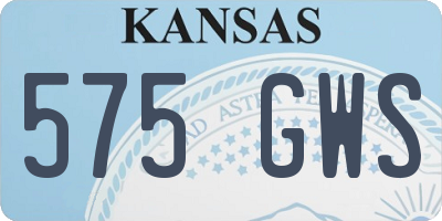 KS license plate 575GWS