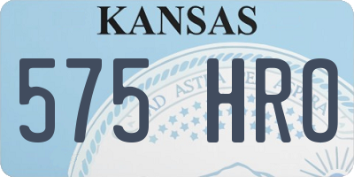 KS license plate 575HRO