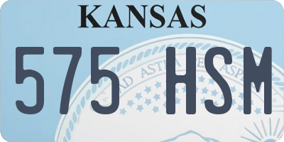 KS license plate 575HSM