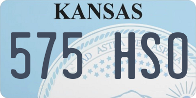 KS license plate 575HSO