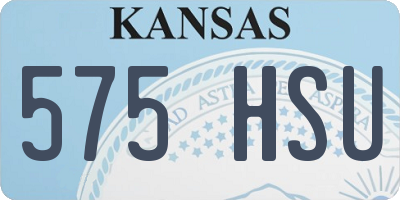 KS license plate 575HSU