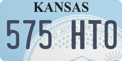 KS license plate 575HTO