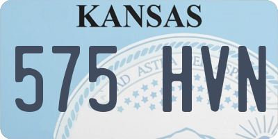 KS license plate 575HVN