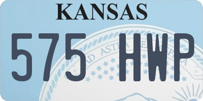 KS license plate 575HWP