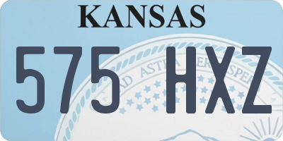 KS license plate 575HXZ