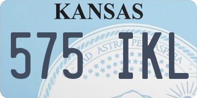 KS license plate 575IKL