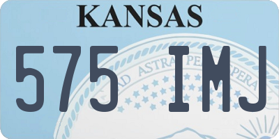 KS license plate 575IMJ