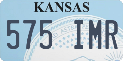 KS license plate 575IMR