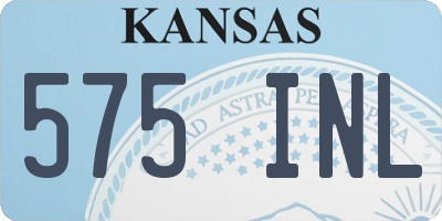 KS license plate 575INL
