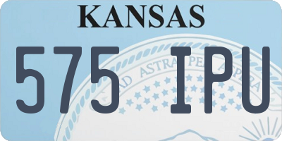 KS license plate 575IPU