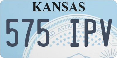 KS license plate 575IPV