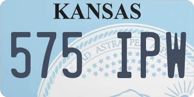 KS license plate 575IPW