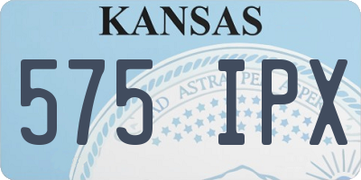 KS license plate 575IPX