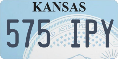 KS license plate 575IPY