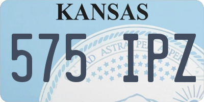 KS license plate 575IPZ
