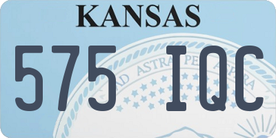 KS license plate 575IQC