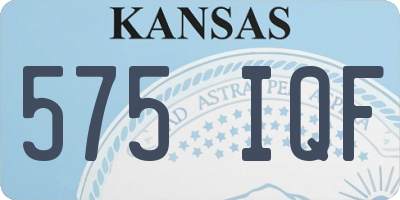KS license plate 575IQF