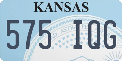 KS license plate 575IQG