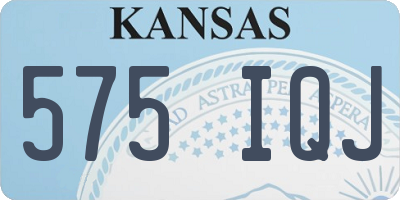 KS license plate 575IQJ
