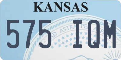 KS license plate 575IQM
