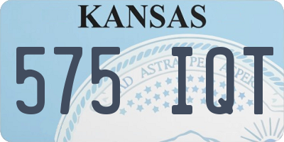 KS license plate 575IQT