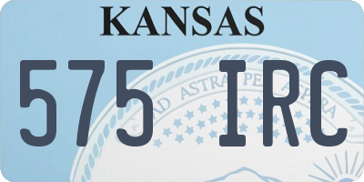 KS license plate 575IRC