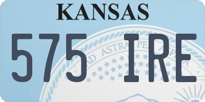 KS license plate 575IRE