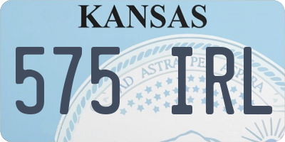 KS license plate 575IRL