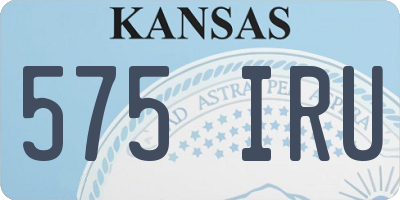 KS license plate 575IRU