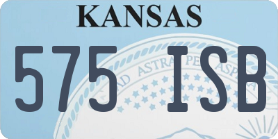 KS license plate 575ISB