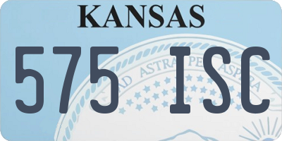 KS license plate 575ISC