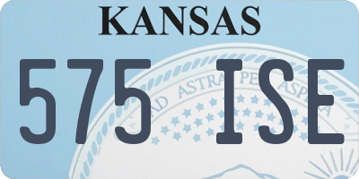 KS license plate 575ISE