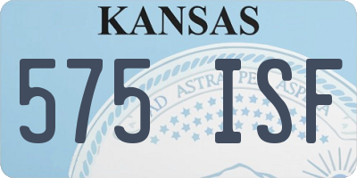KS license plate 575ISF