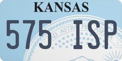 KS license plate 575ISP