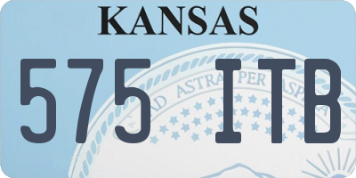 KS license plate 575ITB