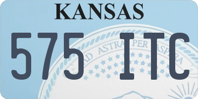KS license plate 575ITC