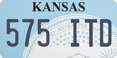KS license plate 575ITD