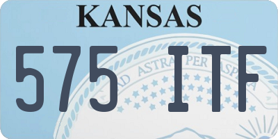 KS license plate 575ITF