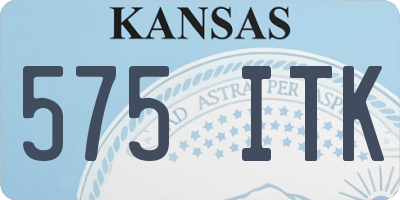 KS license plate 575ITK